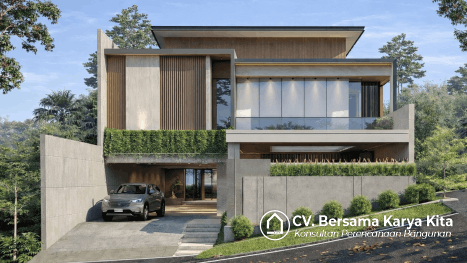 Desain Rumah Split Level Bpk Budi Batu Malang